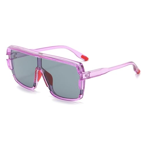 AGRIEVE Übergroße quadratische Sonnenbrille für Frauen, Luxusmode, getönte Qualitäts-Sonnenbrille für Männer, Sport, Promi, trendig, MTYJ186, Lila, Einheitsgröße von AGRIEVE