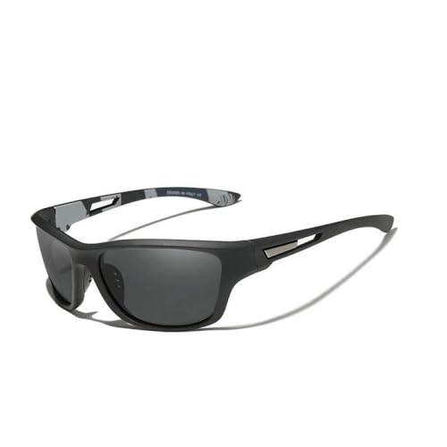 AGRIEVE Ultraleichte Rahmen-Sonnenbrille für Herren, modisch, sportlich, quadratische Sonnenbrille, für Herren, Outdoor, Reisen, UV-Schutzbrille, Schwarz, Einheitsgröße von AGRIEVE