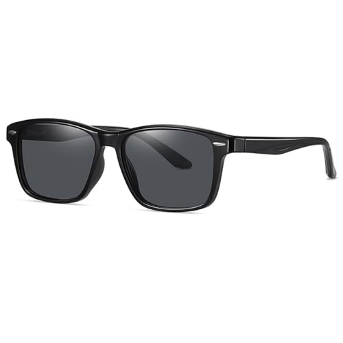 AGRIEVE Ultraleichte Sonnenbrille für Herren, Brillen, Damen, quadratisch, Fahrbrille, Farbverlaufsbrille, leuchtendes Schwarz, Grau, Einheitsgröße von AGRIEVE