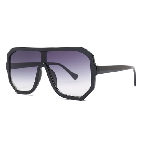 AGRIEVE Vintage übergroße Leoparden-Rahmen-Sonnenbrille für Damen, einteilige Linse, Brillenschirme, Herren, winddicht, Schild, Sonnenbrille, weiblich, UV400, C2 Fade Grey, Einheitsgröße von AGRIEVE