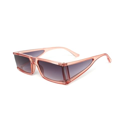 Brillen, modische kleine rechteckige Retro-Sonnenbrille mit schmalem Rahmen, Vintage, quadratisch, für Damen und Herren, trendige UV400-Sonnenbrille für den Außenbereich, C7 rosa Rauch, Einheitsg von AGRIEVE