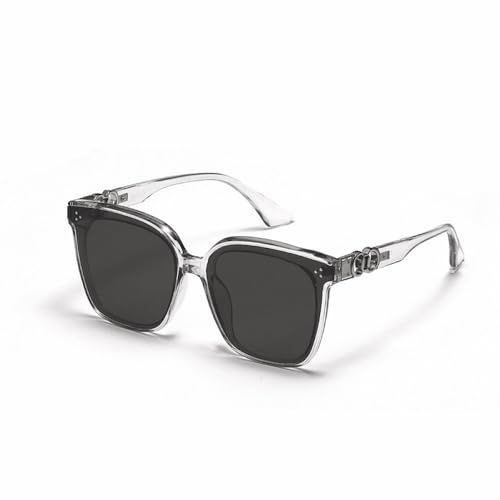 Retro Fashion Square Sonnenbrille Damen Herren Sonnenbrille Klassisch Vintage UV400 Outdoor Shades Rahmen,Grau,Einheitsgröße von AGRIEVE