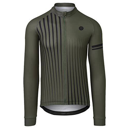 AGU Faded Stripe Trikot Langarm Essential Herren Army Green XL von AGU