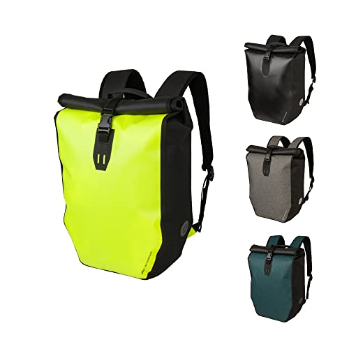 AGU Shelter Fahrradrucksack Wasserdicht, 21L Fahrradrucksack für Herren und Damen mit Reflektierende Details, Rucksack Fahrrad mit Laptopfach aus Premium Recyceltes Polyester - Gelb von AGU