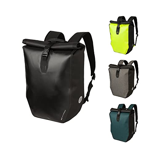 AGU Shelter Fahrradrucksack Wasserdicht, 21L Fahrradrucksack für Herren und Damen mit Reflektierende Details, Rucksack Fahrrad mit Laptopfach aus Premium Recyceltes Polyester - Schwarz von AGU