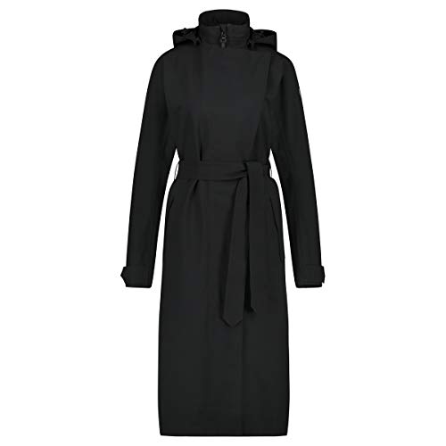 AGU Trench Coat Long Regenjacke Urban Outdoor Damen All Black S von AGU