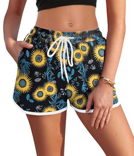 AI'MAGE Boardshorts für Damen Badeshorts Schwimmshorts Basic Damen Bikinihose Badehose Strandshorts Tankini-Shorts Bademode Strand L von AI'MAGE