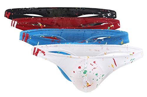 AIEOE 4er Pack Herren Slips Sexy String für Männer aus Weichem Material String Tanga 4 Farben Größe XL von AIEOE