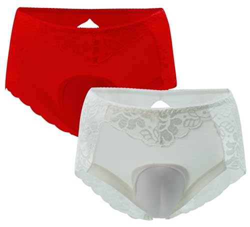 AIEOE Crossdresser Panties Spitze Versteckt Gaff Panty Camel Toe Shaping Unterwäsche Transgender Slip Brief Höschen - XL von AIEOE