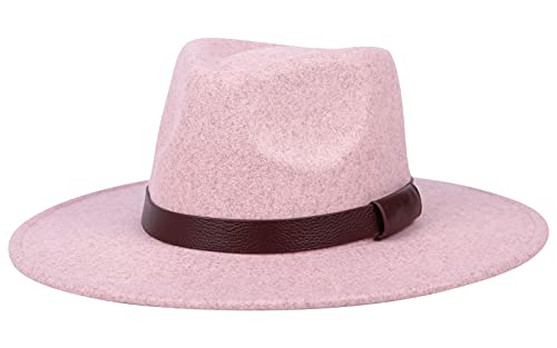 AIEOE Fedora Hut für Herren Damen Filzhut Jazz Cap Breite Krempe Verstellbar Herbst Winter Panama Hut Wollfilzhut von AIEOE