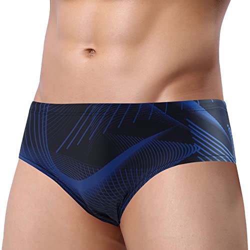 AIEOE Herren Badeslip Eng Kurz Badehose Schnelltrocknend Atmungsaktiv Bade Slip Professionelle Training Schwimmen Badeshorts für Sommer Strand Pool - 5XL von AIEOE