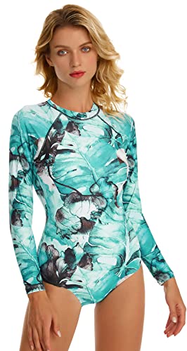 AIEOE Rash Guard für Damen Langarm UV Schutz UPF 50+ Bademode Shirts Schnell Trocknender Surftop von AIEOE