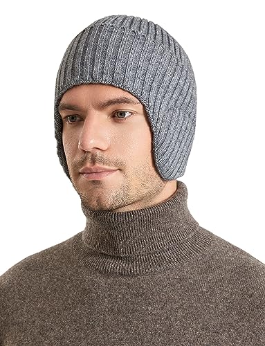 AIEOE Wintermütze Herren mit Ohrenklappen Strickmütze Damen Beanie Mütze Winter Warm Weich Elastisch Atmungsaktiv Outdoor Unisex von AIEOE