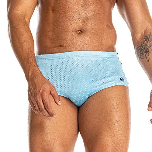 AIMPACT Swimming Trunks Herren Sexy Badehose Men Quick Dry Nylon Badebekleidung Bikini(Blau XL) von AIMPACT