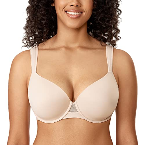 AISILIN BH Damen mit Bügel T-Shirt Große Größen Leicht Gefüttert Beige 100C von AISILIN