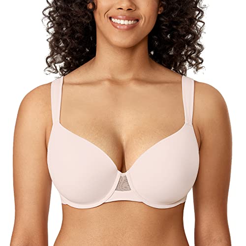 AISILIN BH Damen mit Bügel T-Shirt Große Größen Leicht Gefüttert Rose White 105G von AISILIN