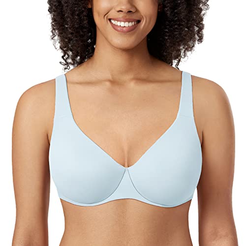 AISILIN Damen Minimizer BH Mit Bügel Große Größen Ohne Polster Vollschalen Baby Blau 105D von AISILIN