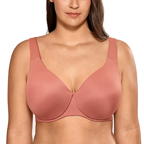 AISILIN Damen Minimizer BH Mit Bügel Große Größen Ohne Polster Vollschalen Brauner Berg 85G von AISILIN