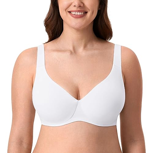 AISILIN Damen Minimizer BH Mit Bügel Große Größen Ohne Polster Vollschalen Weiss 75B von AISILIN