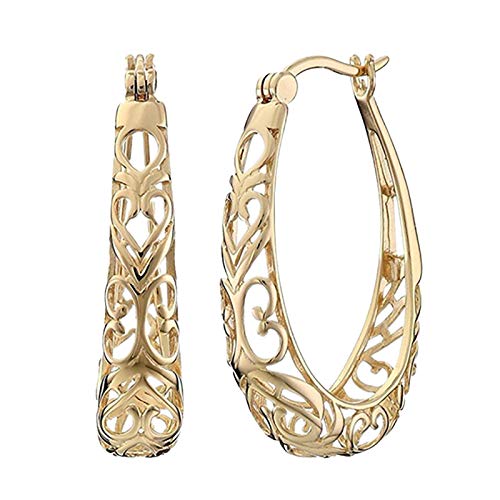 AIchenYW Zarte Ohrringe für Frauen Klassisch und Edel Creolen Elegant und Zeitlos Ohrringe GläNzend und Hochwertig Creolen Vintage und Romantisch Schmuck (Gold, One Size) von AIchenYW