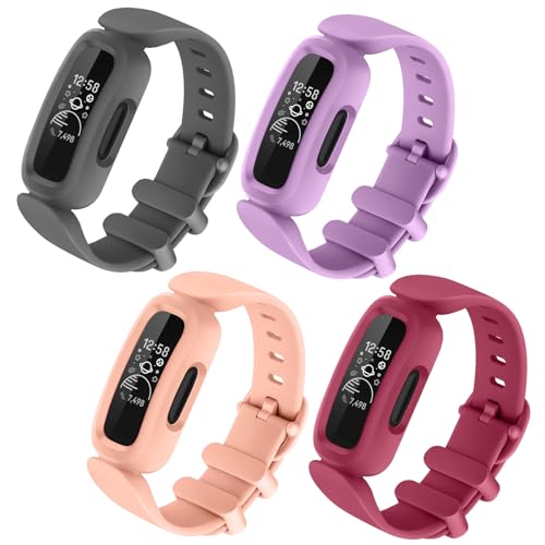 AK kompatibel mit Fitbit Ace 3 Kids Armband, flexibles wasserdichtes TPU Ersatzarmband Sport Uhrenarmband für Fitbit Ace 3 Armband für Kinder von AK