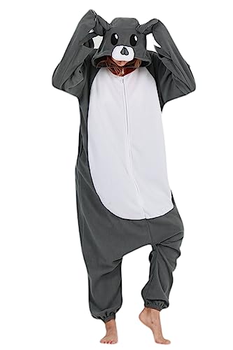 AKAAYUKO Jumpsuit Schlafanzug Tiere Onesie Pyjama Karneval Kostüm Weihnachten Halloween Faschingskostüme Jumpsuit Schlafanzug Overall Nachtwäsche Damen Herren Moorschneehuhn von AKAAYUKO