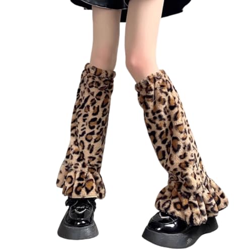 AKAMAS Rosa Braun Damen Leopard Beinstulpen,Furry Fuzzy Frauen Beinwärmer,Winter Warm Beinlinge mit Leopardenmuster,Flauschige Dicke Plüsch Stulpen,Modische Tier Leg Warmers für Cospaly Lolita A AKAMAS Rosa Braun Damen Leopard Beinstulpen,Furry Fuzzy Frauen Beinwärmer,Winter Warm Beinlinge mit Leopardenmuster,Flauschige Dicke Plüsch Stulpen,Modische Tier Leg Warmers für Cospaly Lolita A von AKAMAS