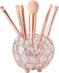 AKOAK 1 Packung Kristall-Make-up-Pinselhalter, Organizer, Make-up-Kammpinsel, Augenbrauenstift/Bleistiftbecher, Aufbewahrungsbehälter, Kerzenhalter, Dekorationstablett für Schminktisch, Badezimmer, AKOAK 1 Packung Kristall-Make-up-Pinselhalter, Organizer, Make-up-Kammpinsel, Augenbrauenstift/Bleistiftbecher, Aufbewahrungsbehälter, Kerzenhalter, Dekorationstablett für Schminktisch, Badezimmer, von AKOAK