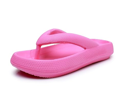 ALAIFU Badeschuhe Damen Herren Badepantoffeln Zehentreter Flip Flops Badelatschen Badeschlappen Wolken Hausschuh Schlappen Slippers Latschen Sommer Rutschfeste Garten Badelatschen Violett 44-45 von ALAIFU