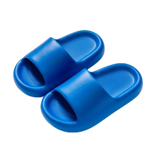 ALAIFU Kinder Badelatschen Badeschlappen Hausschuhe Jungen MäDchen Rutschfest Dusch Badeschuhe Kinder Pantoletten Kinder Clogs Gartenschuhe Kinder Pantoletten Kinder Blau 24-25 von ALAIFU