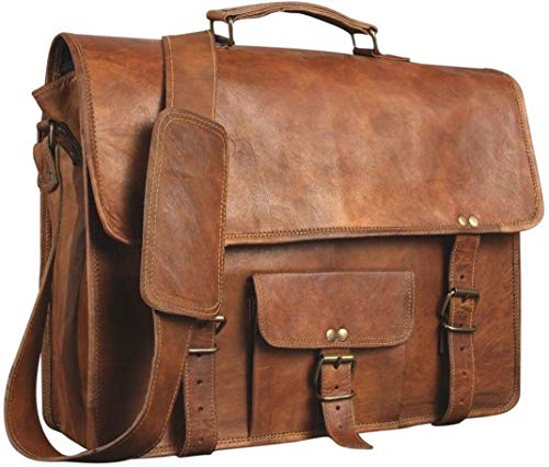 ALASKA EXPORTS Honey Leather Exporters Umhängetasche Aktentasche aus Leder für Büro Laptop Tasche für Damen und Herren von ALASKA EXPORTS