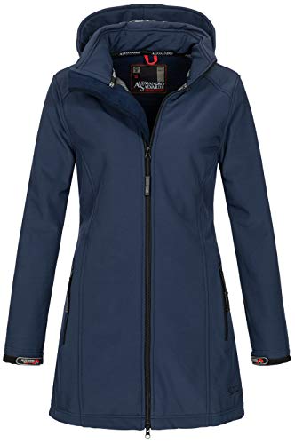 A. Salvarini Damen Softshell Jacke wasserabweisend Outdoor lang AS-131 [AS-131-Navy-Gr.M] von ALESSANDRO SALVARINI