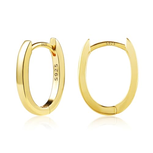 ALEXCRAFT 14K Ohrringe Gold Creolen Klein Damen Vergoldete Ohrringe Geschenk für Frauen Freundin Mama Mädchen von ALEXCRAFT