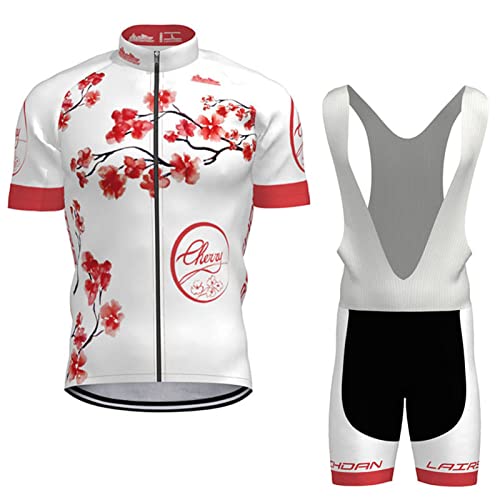 Fahrradbekleidung Herren|Radtrikot Männer Sommer|Radsportanzug Kurzarm Set,MTB Fahrradtrikot Cycling Oberteil und Radhose mit 9D Gel Sitzpolster,Bike Bekleidung Atmungsaktiv Schnell Trocknen(11,5XL) von ALIHONG