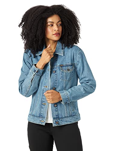 Wrangler Damen Relaxed Fit Memory Maker Jeansjacke, Waschbecken, Small von Wrangler