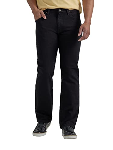 Wrangler Herren Authentics Men's Classic 5-Pocket Regular Fit Jeans, Black Flex, 30W / 36L von Wrangler