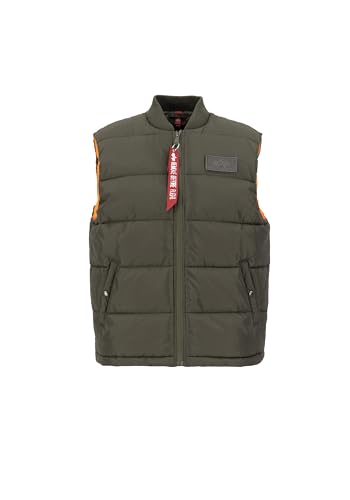 Alpha Industries Herren Puffer Vest LW Weste, Dark Olive, M von ALPHA INDUSTRIES