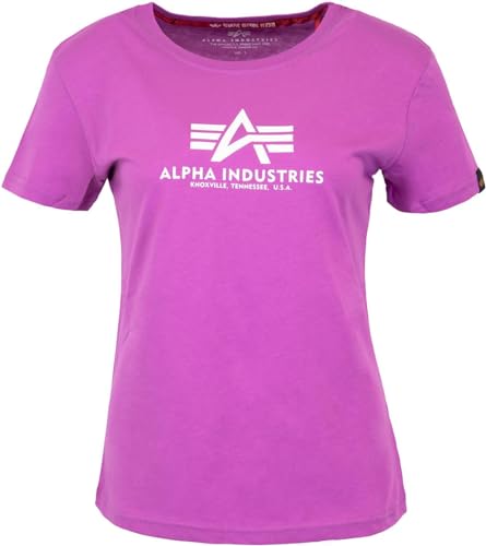 ALPHA INDUSTRIES Women T-Shirt (DE/NL/SE/PL, Alphanumerisch, M, Regular, Regular, Dark Magenta) von ALPHA INDUSTRIES