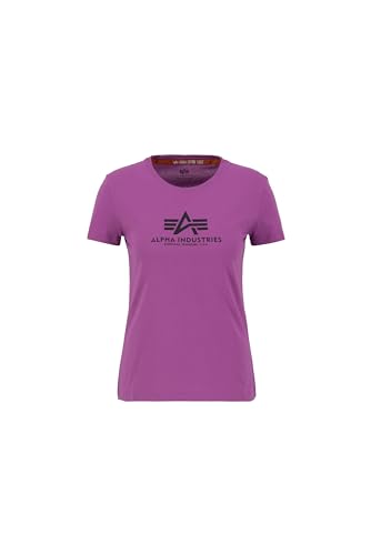 Alpha Industries Damen New Basic T Wmn T-Shirt, Dark Magenta, 36 von ALPHA INDUSTRIES