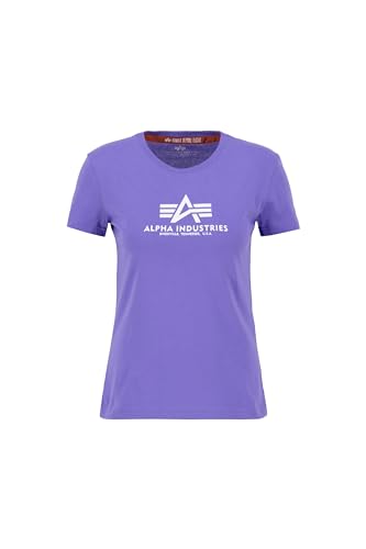 Alpha Industries Damen New Basic T Wmn T-Shirt, Electric Violet, 36 von ALPHA INDUSTRIES