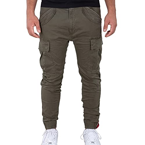 Alpha Industries Herren Airman Pant Freizeithose, Black Olive, 29 von ALPHA INDUSTRIES