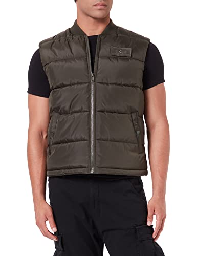 Alpha Industries Herren Puffer Vest LW Weste, Dark Olive, S von ALPHA INDUSTRIES