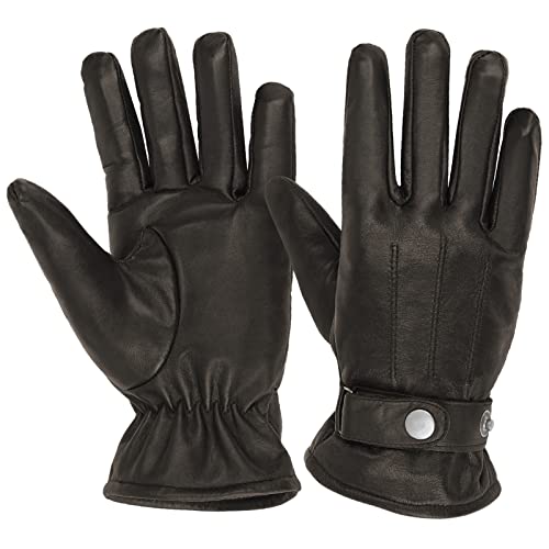 ALPIDEX Herren Lederhandschuhe Echtleder Warm Gefüttert Leder Handschuhe Winterhandschuhe Handschuh schwarz braun Herbst Winter, Größe:XL, Farbe:brown von ALPIDEX