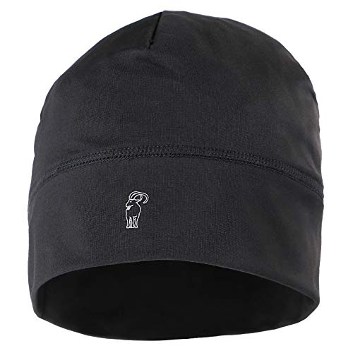 ALPIDEX Running Mütze Sportmütze Laufmütze Damen Herren Funktionsmütze One Size Thermo Kopfbedeckung Radfahren Winddicht Atmungsaktiv Skull Cap Fahrrad Unterziehmütze Unisex, Farbe:Black von ALPIDEX