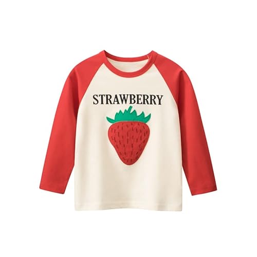 Mädchen Baby Sweatshirt Pulli Baumwolle Kleinkinder Süß Frühling Herbst Pullover Langarn T-Shirt 120cm von ALUCIC