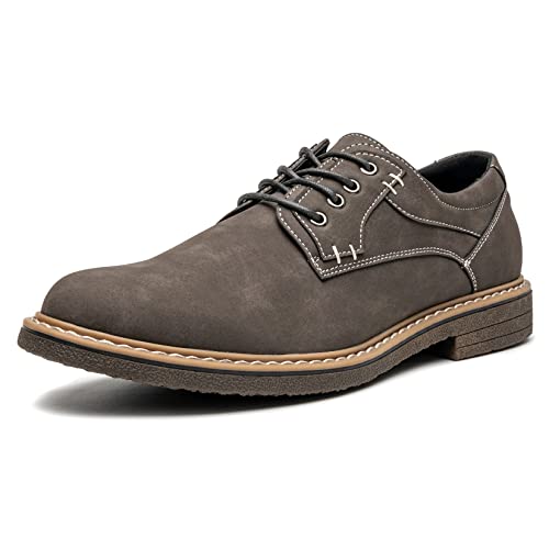 Herren Casual Oxfords Schuhe, Schnürschuhe Derby Schuhe für Herren, formelle Business Herren Schuhe, Grau-807, 41 EU von AMAPO