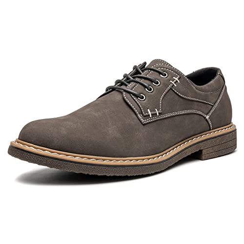 Herren Casual Oxfords Schuhe, Schnürschuhe Derby Schuhe für Herren, formelle Business Herren Schuhe, Grau-807, 44.5 EU von AMAPO