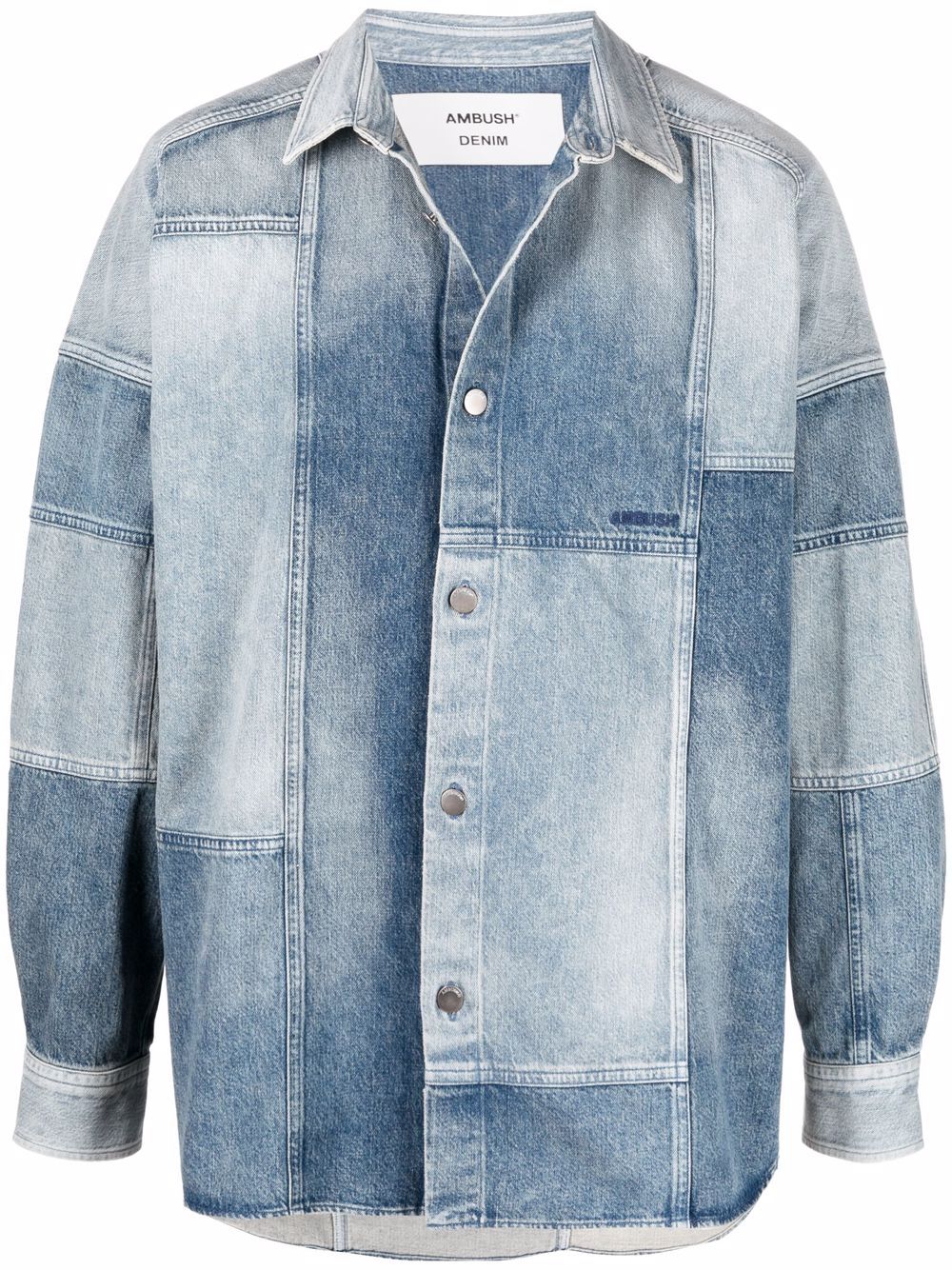 AMBUSH Jeans-Hemdjacke im Patchwork-Look - Blau von AMBUSH