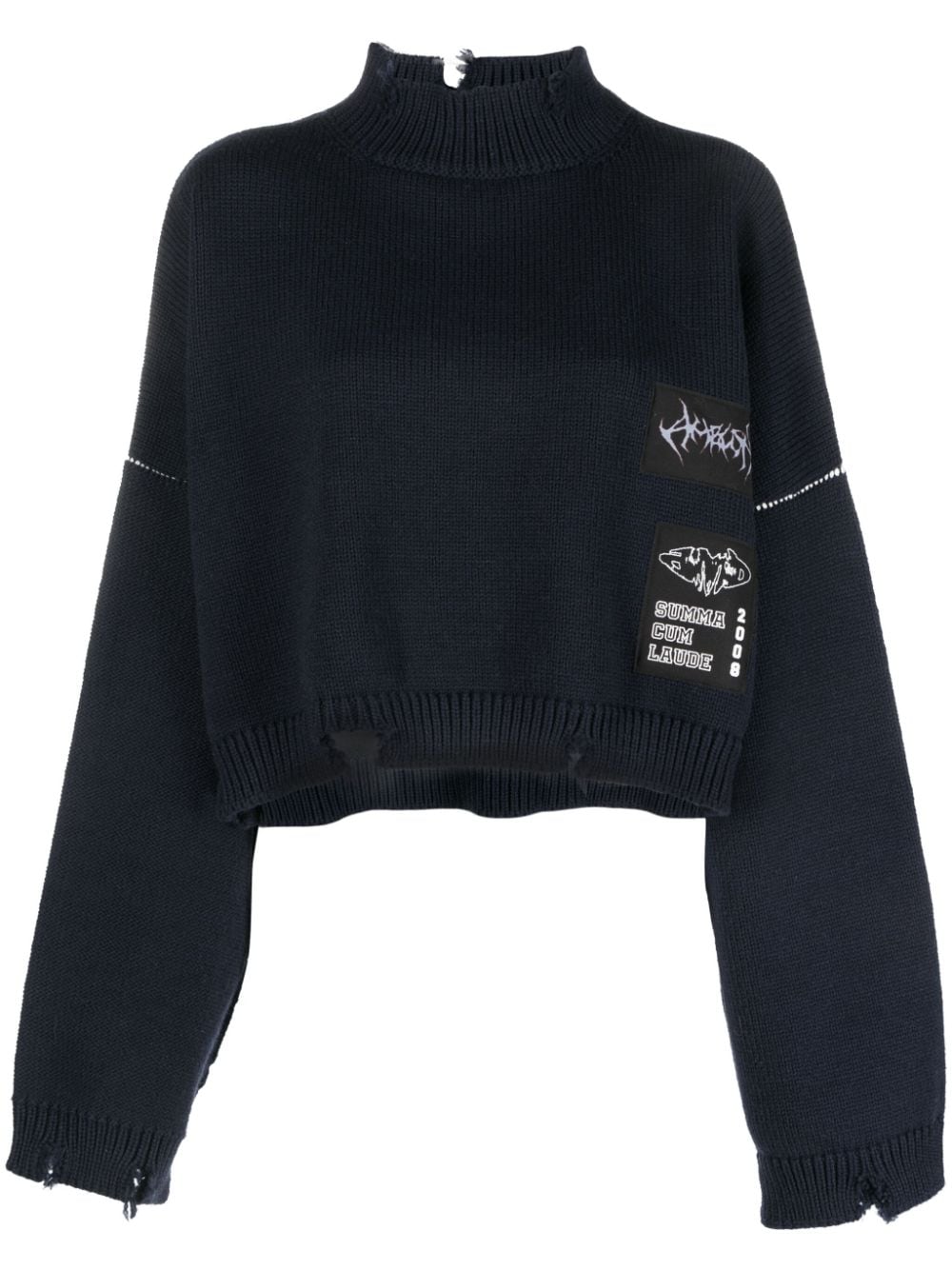 AMBUSH Pullover im Distressed-Look - Blau von AMBUSH