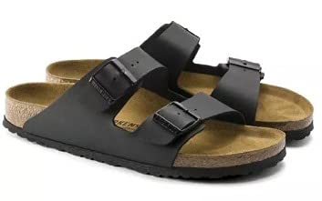 AMCOIN Damen Pantoletten - Schuhe Mit Verstellbaren Riemen - Outdoor & Hausschuhe Mit Sohle Aus Feinstem Gummi - Sandalen Mit Natur Kork-Fußbett (Schwarz,40 EU) von AMCOIN